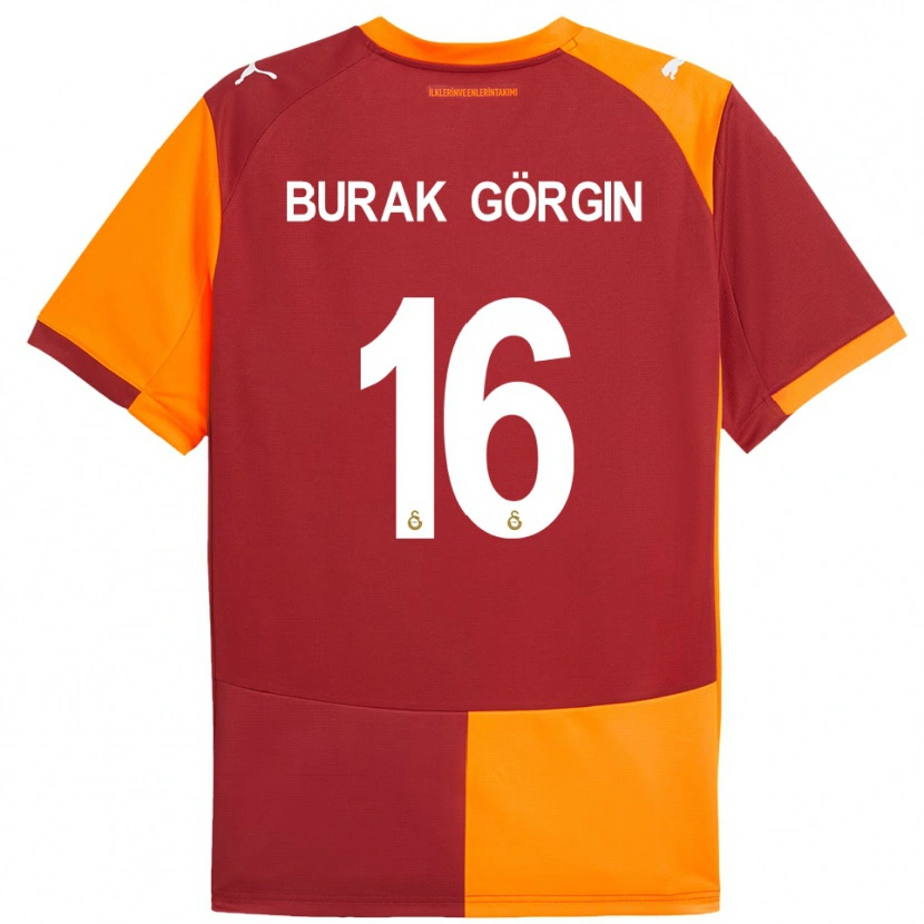 Danxen Män Muhammet Burak Görgin #16 Röd Orange Hemmatröja Matchtröjor 2025/26 Tröjor T-Tröja