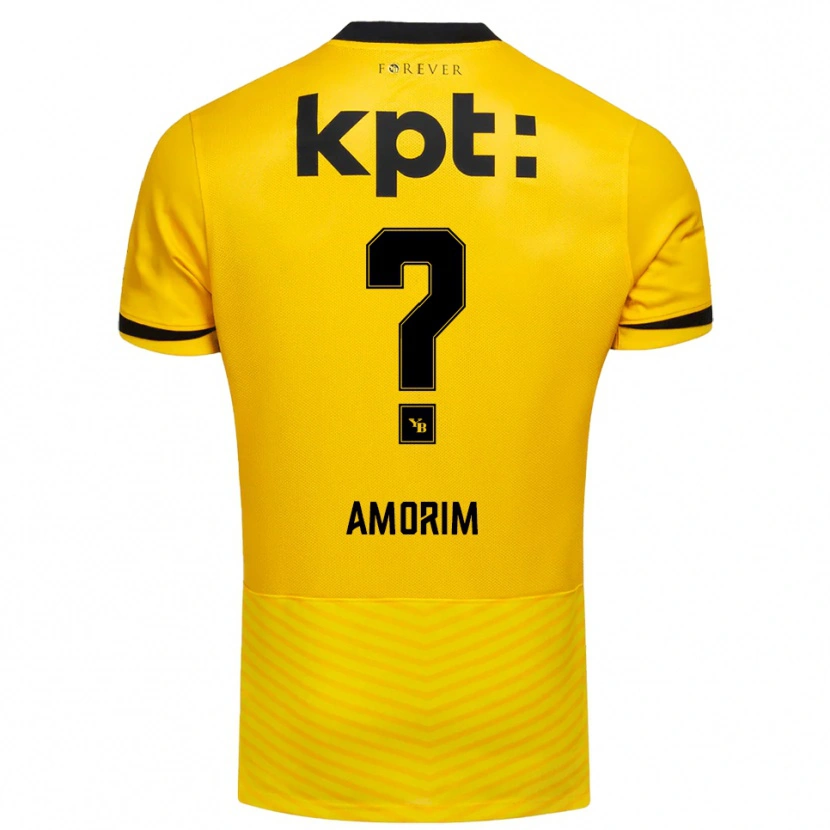 Danxen Män Rui Amorim #0 Gul Svart Hemmatröja Matchtröjor 2025/26 Tröjor T-Tröja