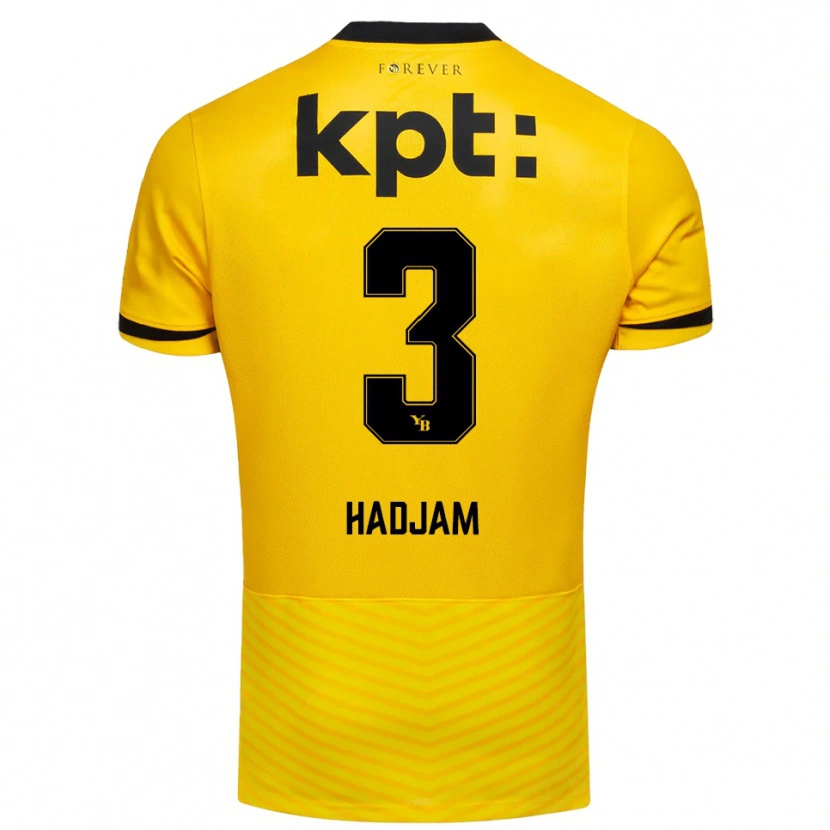 Danxen Män Jaouen Hadjam #3 Gul Svart Hemmatröja Matchtröjor 2025/26 Tröjor T-Tröja