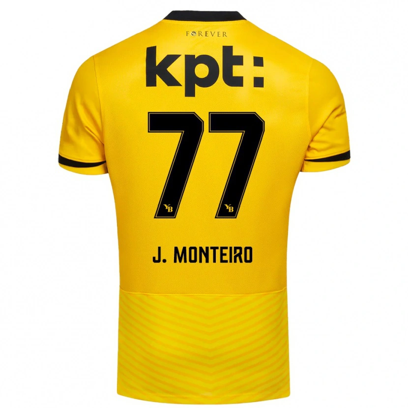 Danxen Män Joël Monteiro #77 Gul Svart Hemmatröja Matchtröjor 2025/26 Tröjor T-Tröja
