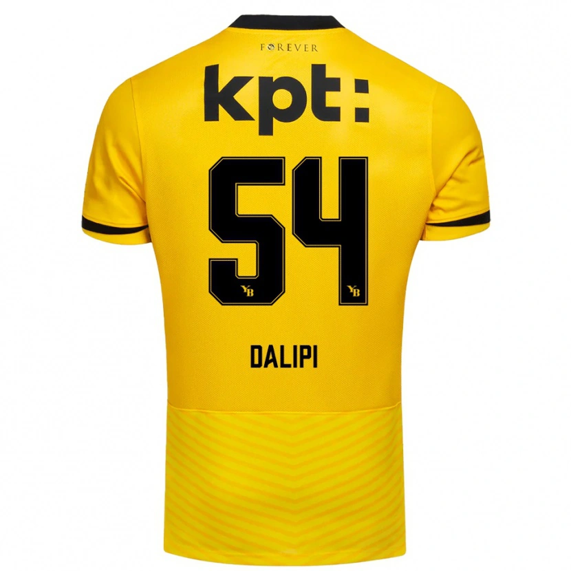 Danxen Män Lutfi Dalipi #54 Gul Svart Hemmatröja Matchtröjor 2025/26 Tröjor T-Tröja