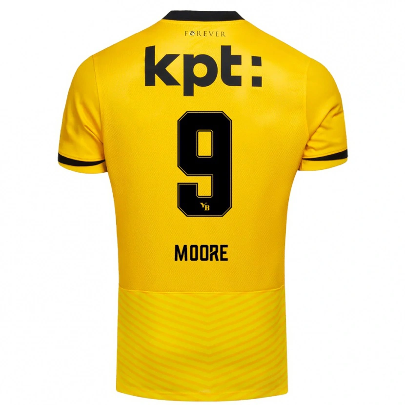 Danxen Män Jamie Moore #9 Gul Svart Hemmatröja Matchtröjor 2025/26 Tröjor T-Tröja