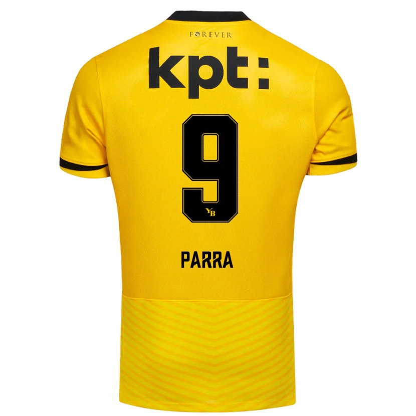 Danxen Män Hugo Parra #9 Gul Svart Hemmatröja Matchtröjor 2025/26 Tröjor T-Tröja