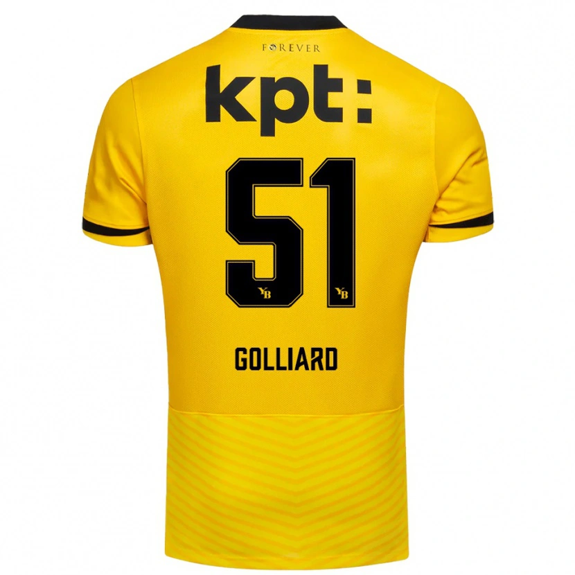 Danxen Män Théo Golliard #51 Gul Svart Hemmatröja Matchtröjor 2025/26 Tröjor T-Tröja