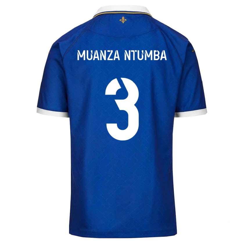 Danxen Män Olivier Muanza Ntumba #3 Blått Guld Hemmatröja Matchtröjor 2025/26 Tröjor T-Tröja