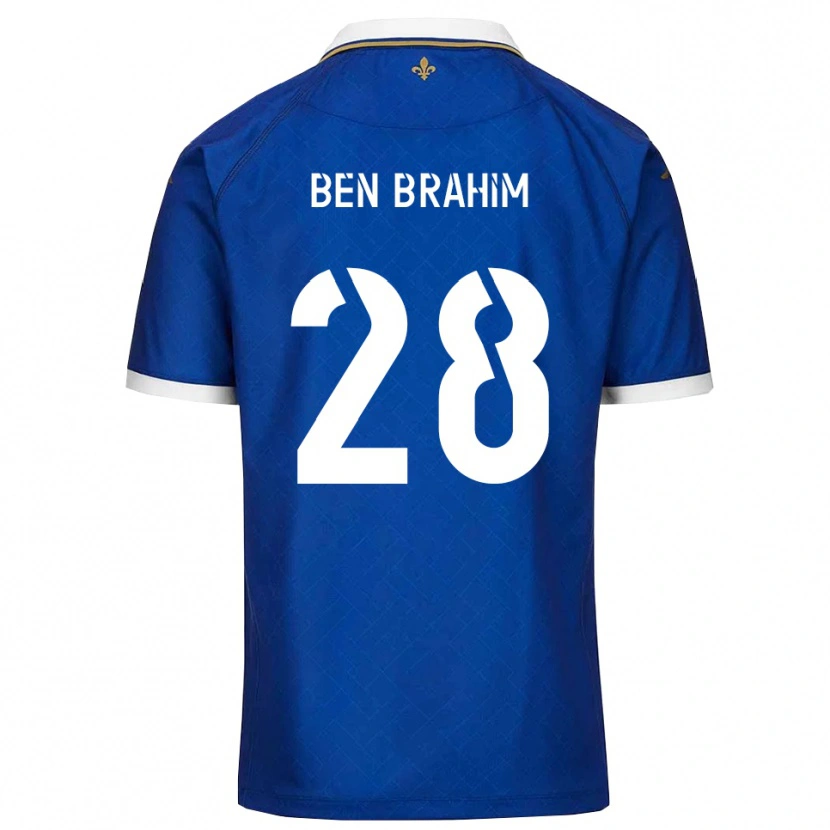 Danxen Män Samir Ben Brahim #28 Blått Guld Hemmatröja Matchtröjor 2025/26 Tröjor T-Tröja