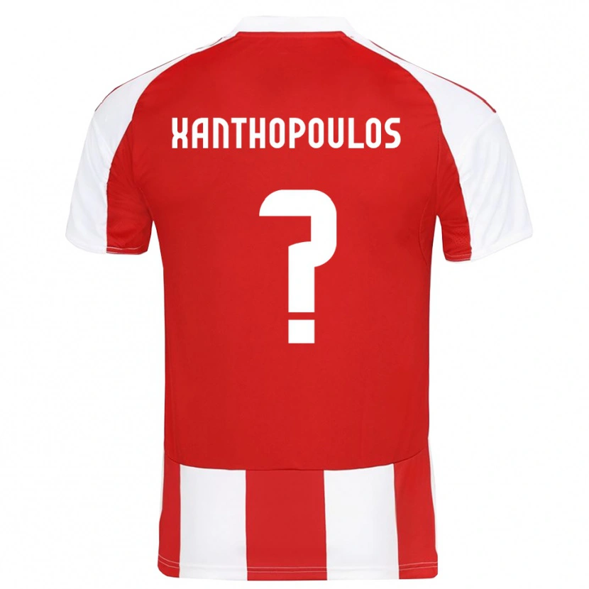 Danxen Män Giannis Xanthopoulos #0 Röd Vit Hemmatröja Matchtröjor 2025/26 Tröjor T-Tröja