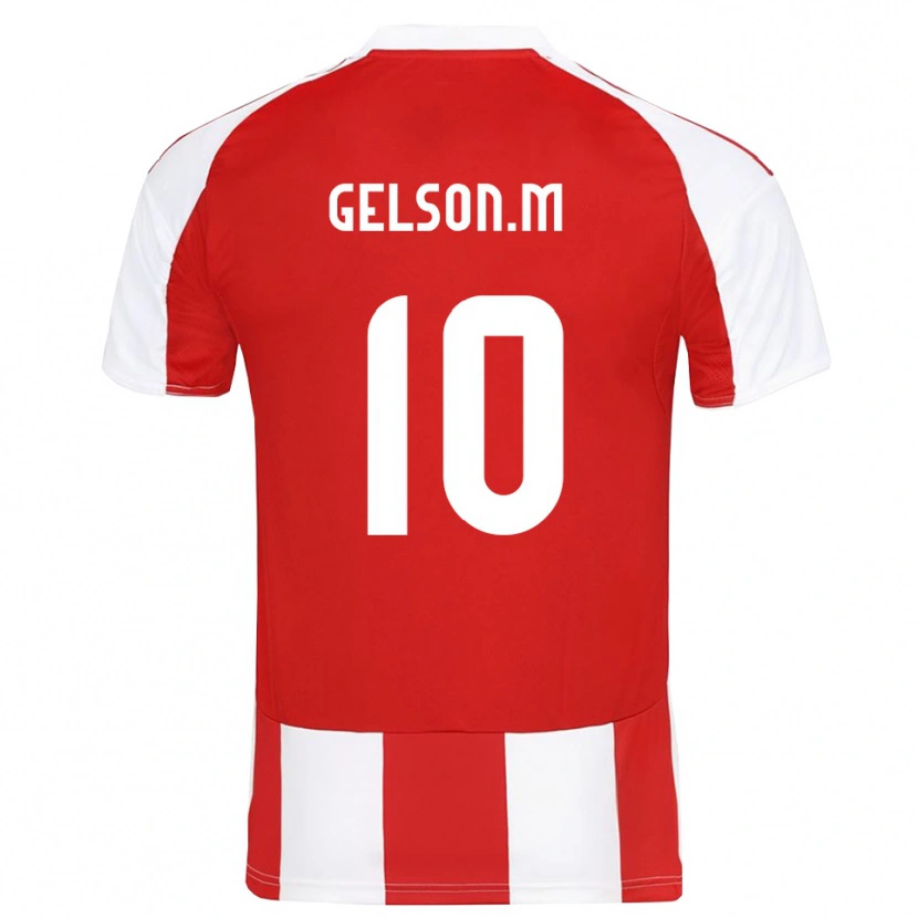 Danxen Män Gelson Martins #10 Röd Vit Hemmatröja Matchtröjor 2025/26 Tröjor T-Tröja