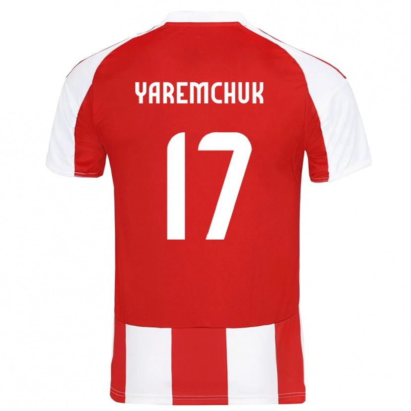 Danxen Män Roman Yaremchuk #17 Röd Vit Hemmatröja Matchtröjor 2025/26 Tröjor T-Tröja