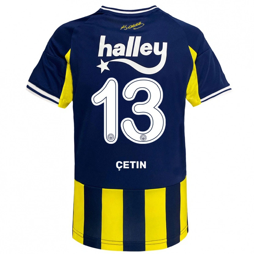 Danxen Män Tarık Çetin #13 Gul Marinblå Vit Hemmatröja Matchtröjor 2025/26 Tröjor T-Tröja