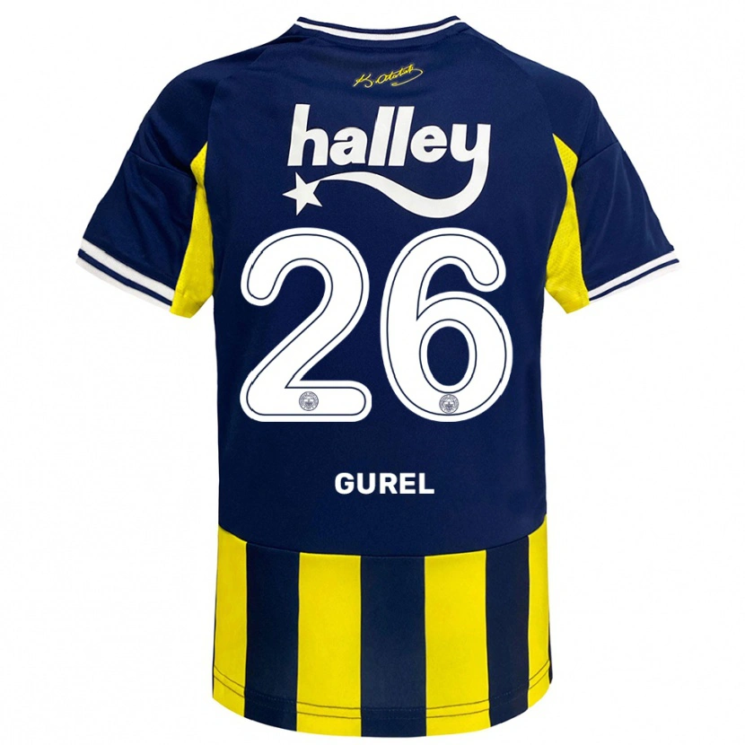 Danxen Män Cansu Gürel #26 Gul Marinblå Vit Hemmatröja Matchtröjor 2025/26 Tröjor T-Tröja