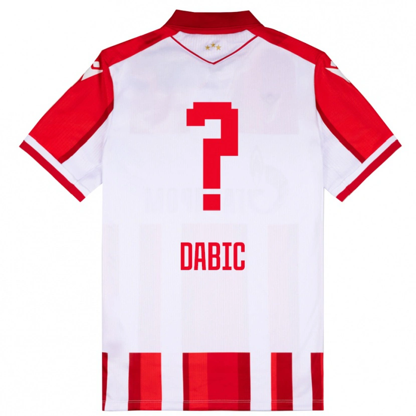 Danxen Män Stefan Dabic #0 Röd Vit Hemmatröja Matchtröjor 2025/26 Tröjor T-Tröja