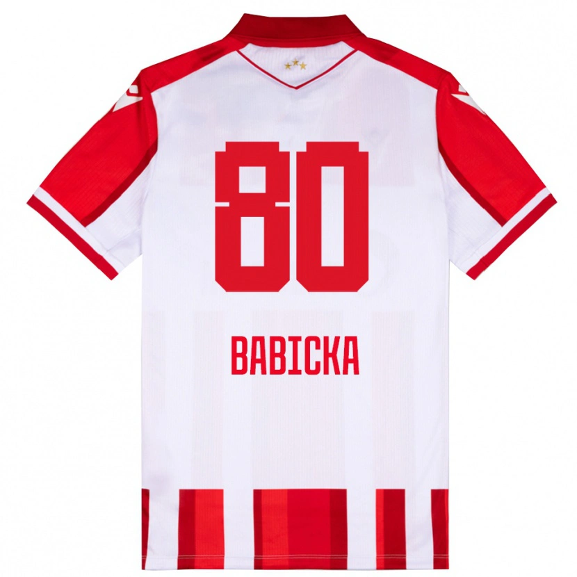Danxen Män Shavy Babicka #80 Röd Vit Hemmatröja Matchtröjor 2025/26 Tröjor T-Tröja