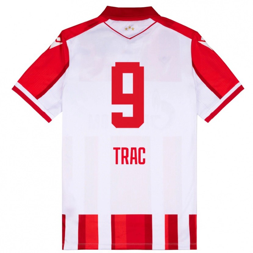 Danxen Män Jovan Trac #9 Röd Vit Hemmatröja Matchtröjor 2025/26 Tröjor T-Tröja