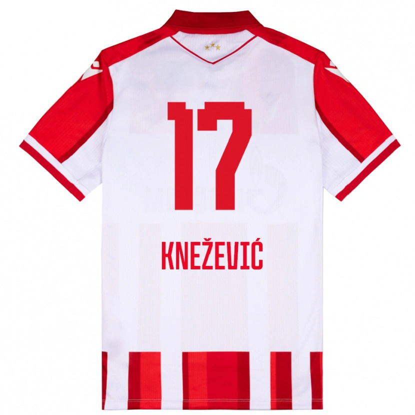 Danxen Män Minja Knežević #17 Röd Vit Hemmatröja Matchtröjor 2025/26 Tröjor T-Tröja