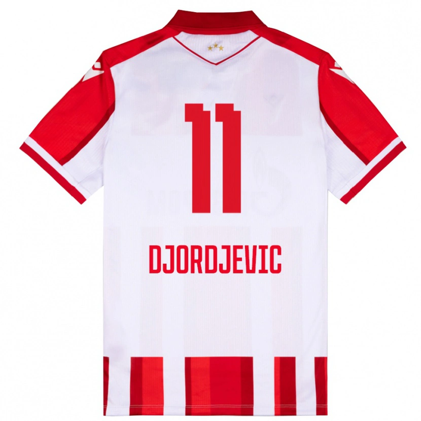 Danxen Män Uros Djordjevic #11 Röd Vit Hemmatröja Matchtröjor 2025/26 Tröjor T-Tröja