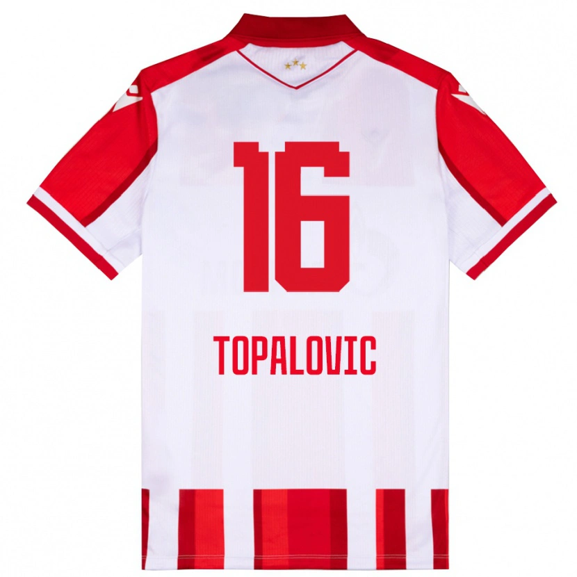 Danxen Män Todor Topalovic #16 Röd Vit Hemmatröja Matchtröjor 2025/26 Tröjor T-Tröja