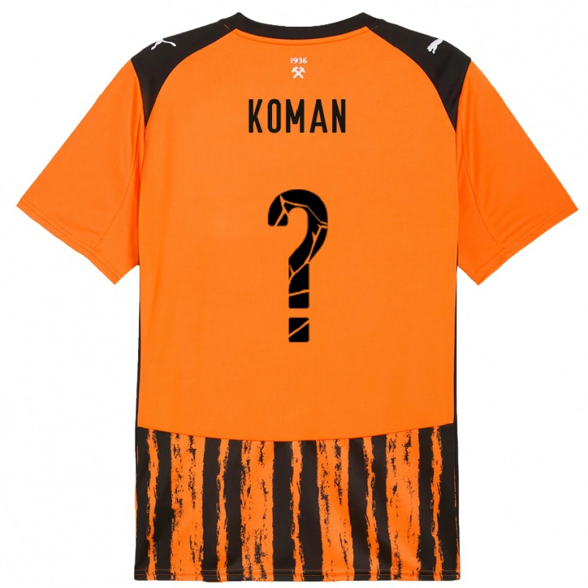 Danxen Män Semen Koman #0 Orange Svart Hemmatröja Matchtröjor 2025/26 Tröjor T-Tröja