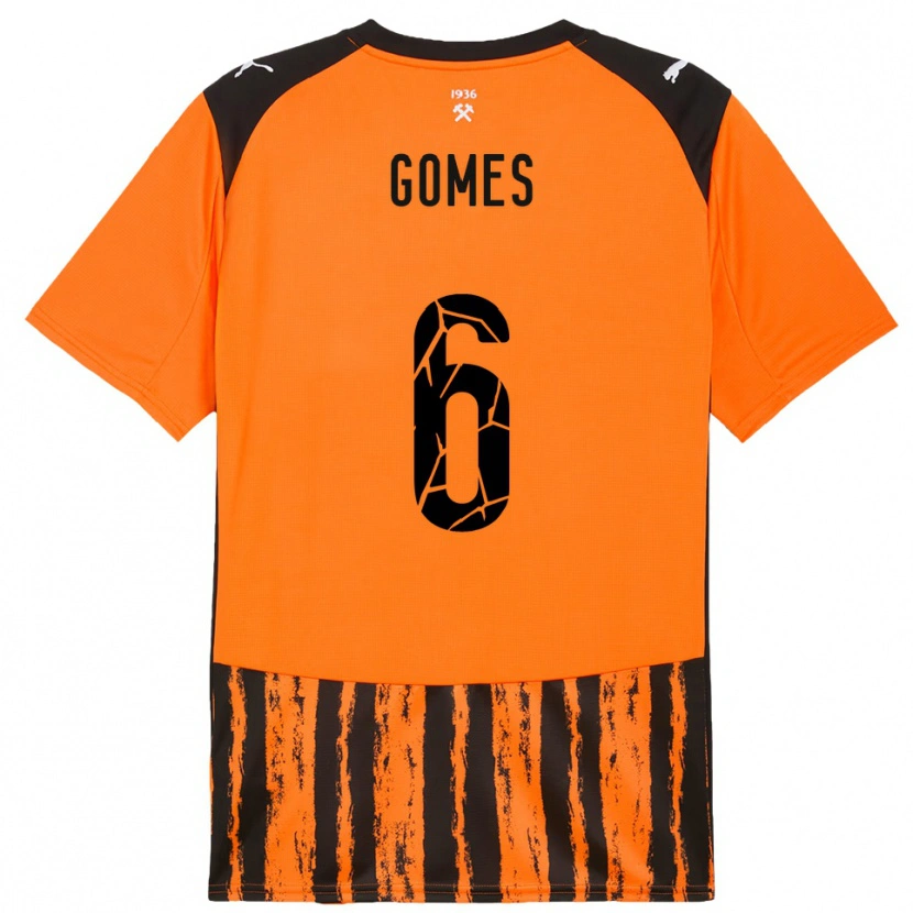 Danxen Män Marlon Gomes #6 Orange Svart Hemmatröja Matchtröjor 2025/26 Tröjor T-Tröja
