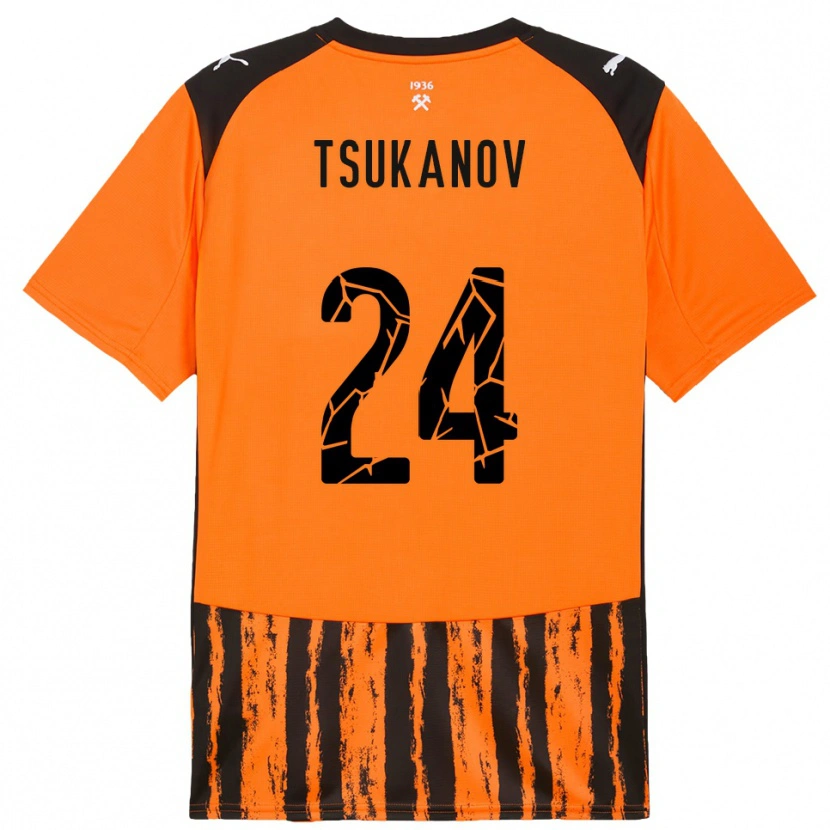 Danxen Män Viktor Tsukanov #24 Orange Svart Hemmatröja Matchtröjor 2025/26 Tröjor T-Tröja