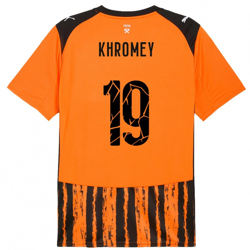 Danxen Män Mykhaylo Khromey #19 Orange Svart Hemmatröja Matchtröjor 2025/26 Tröjor T-Tröja