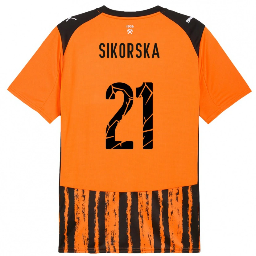 Danxen Män Anastasiia Sikorska #21 Orange Svart Hemmatröja Matchtröjor 2025/26 Tröjor T-Tröja