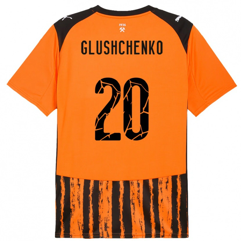Danxen Män Anton Glushchenko #20 Orange Svart Hemmatröja Matchtröjor 2025/26 Tröjor T-Tröja