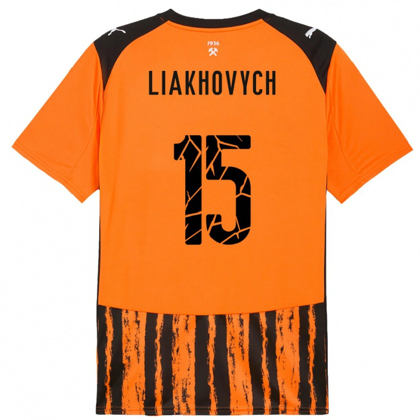 Danxen Män Anastasiia Liakhovych #15 Orange Svart Hemmatröja Matchtröjor 2025/26 Tröjor T-Tröja