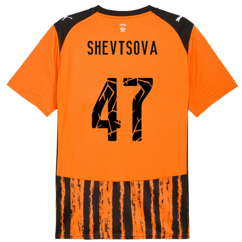 Danxen Män Viktoriia Shevtsova #47 Orange Svart Hemmatröja Matchtröjor 2025/26 Tröjor T-Tröja