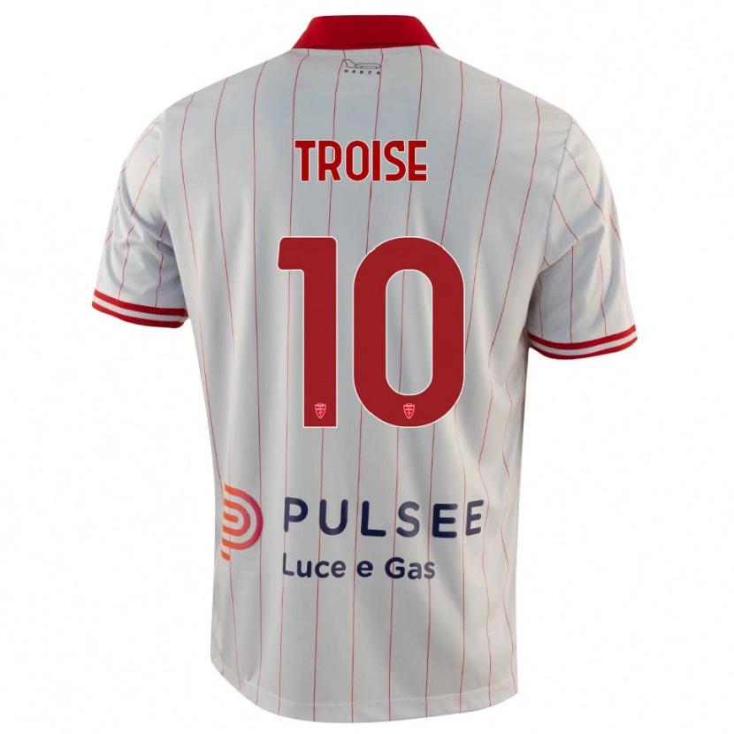 Danxen Män Antonio Troise #10 Vit Röd Blå Bortatröja Matchtröjor 2025/26 Tröjor T-Tröja