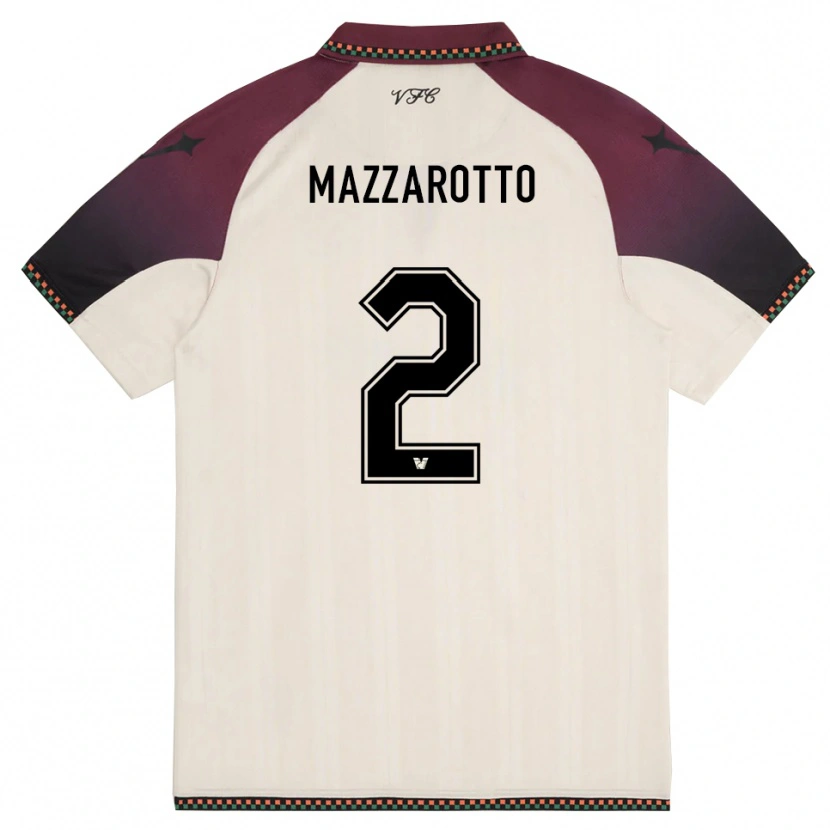 Danxen Män Jacopo Mazzarotto #2 Krämfärgad Vinröd Bortatröja Matchtröjor 2025/26 Tröjor T-Tröja