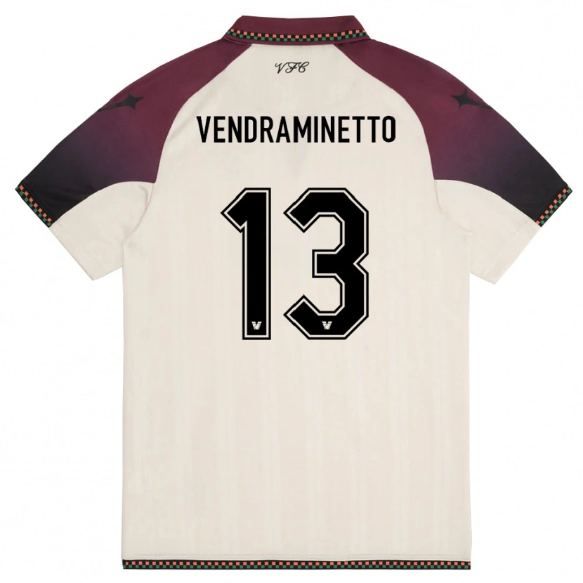 Danxen Män Andrea Vendraminetto #13 Krämfärgad Vinröd Bortatröja Matchtröjor 2025/26 Tröjor T-Tröja