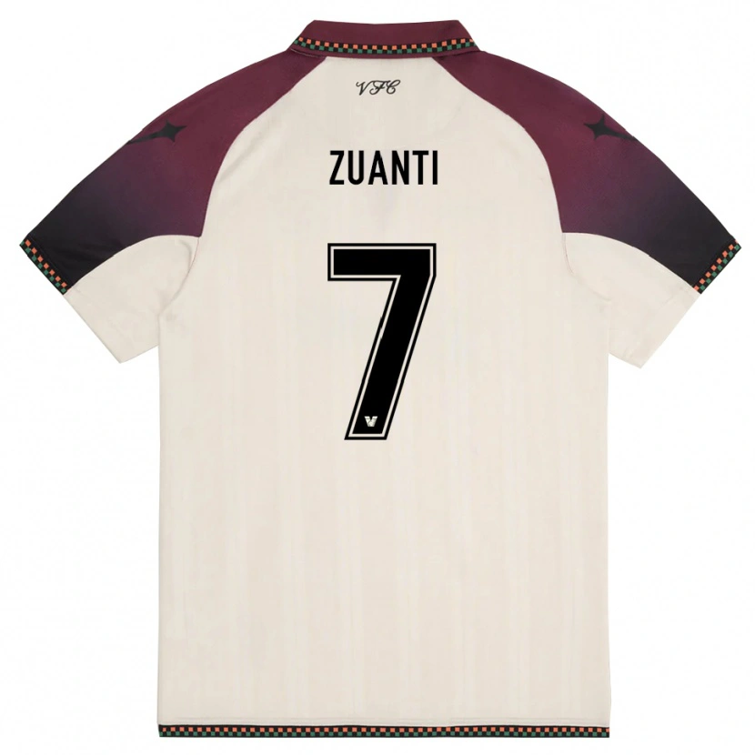 Danxen Män Alice Zuanti #7 Krämfärgad Vinröd Bortatröja Matchtröjor 2025/26 Tröjor T-Tröja