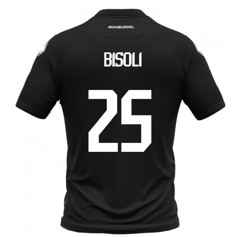 Danxen Män Dimitri Bisoli #25 Svart Vit Bortatröja Matchtröjor 2025/26 Tröjor T-Tröja