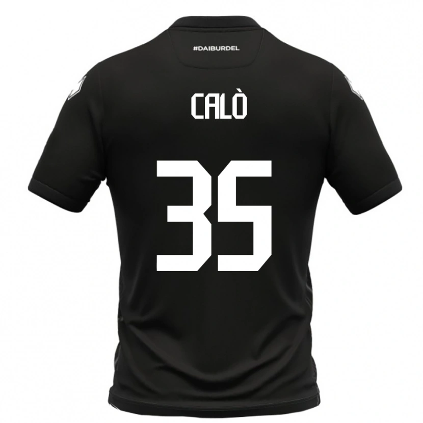 Danxen Män Giacomo Calò #35 Svart Vit Bortatröja Matchtröjor 2025/26 Tröjor T-Tröja