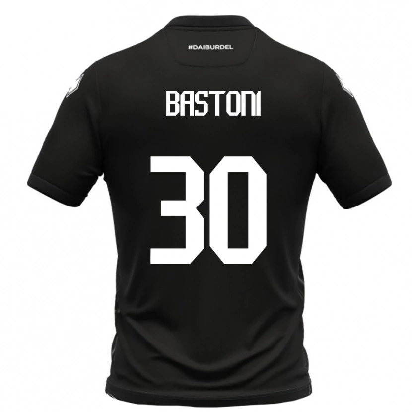 Danxen Män Simone Bastoni #30 Svart Vit Bortatröja Matchtröjor 2025/26 Tröjor T-Tröja