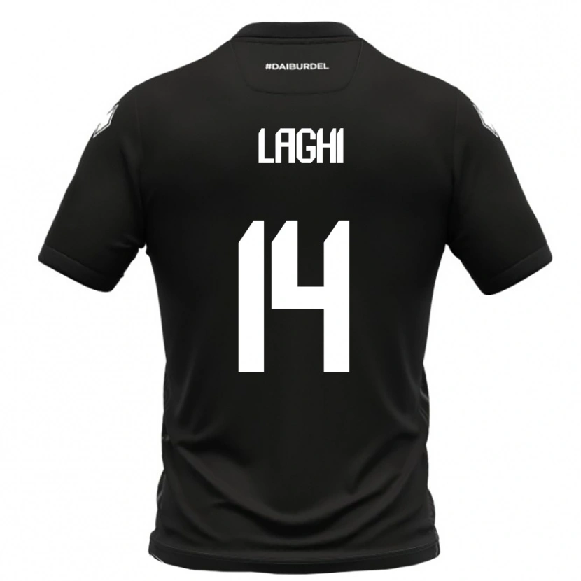 Danxen Män Riccardo Laghi #14 Svart Vit Bortatröja Matchtröjor 2025/26 Tröjor T-Tröja