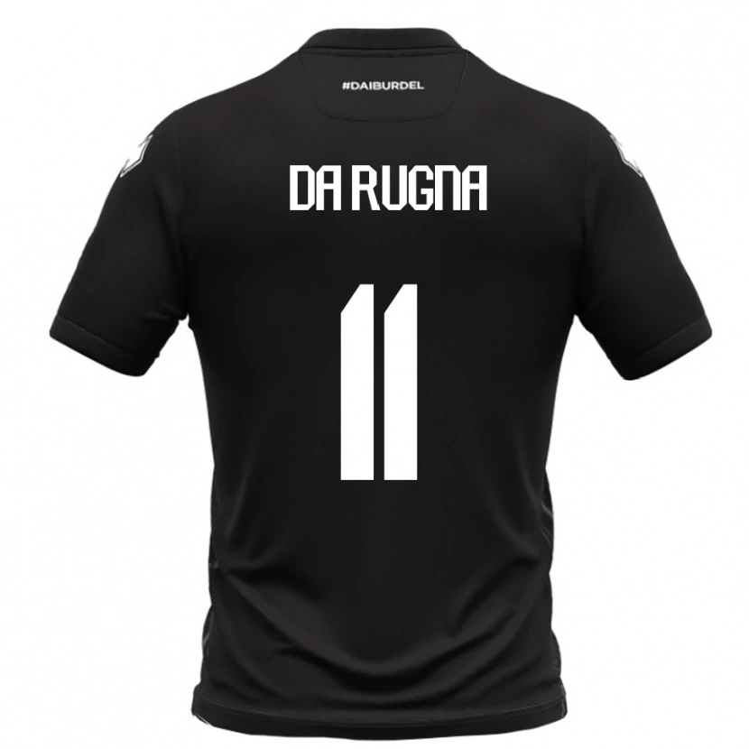 Danxen Män Milo Da Rugna #11 Svart Vit Bortatröja Matchtröjor 2025/26 Tröjor T-Tröja