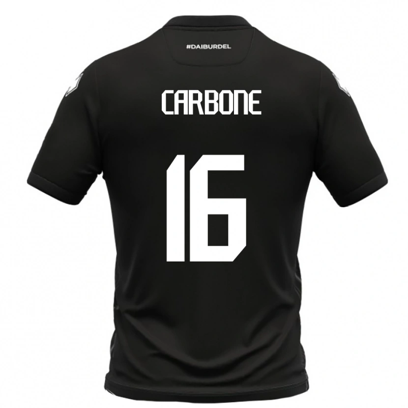 Danxen Män Andrea Carbone #16 Svart Vit Bortatröja Matchtröjor 2025/26 Tröjor T-Tröja