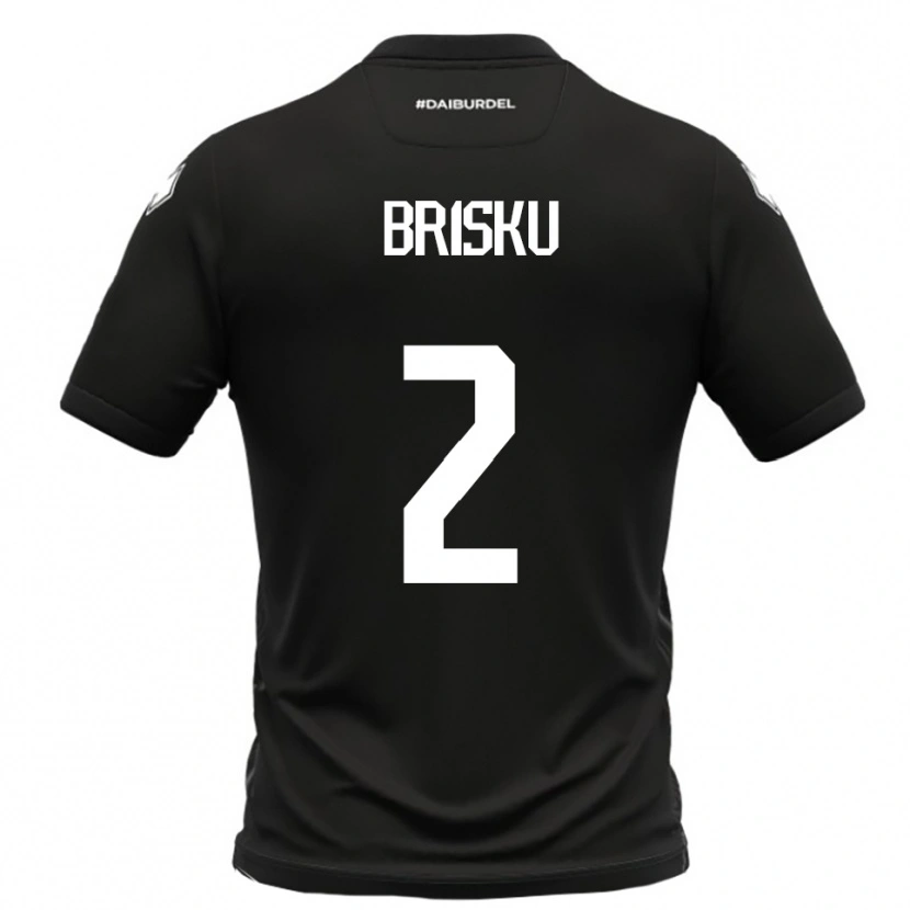 Danxen Män Elia Brisku #2 Svart Vit Bortatröja Matchtröjor 2025/26 Tröjor T-Tröja