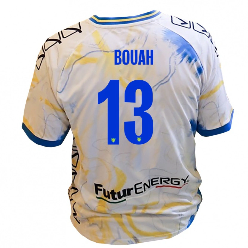 Danxen Män Devid Eugene Bouah #13 Vitt Gult Blått Bortatröja Matchtröjor 2025/26 Tröjor T-Tröja