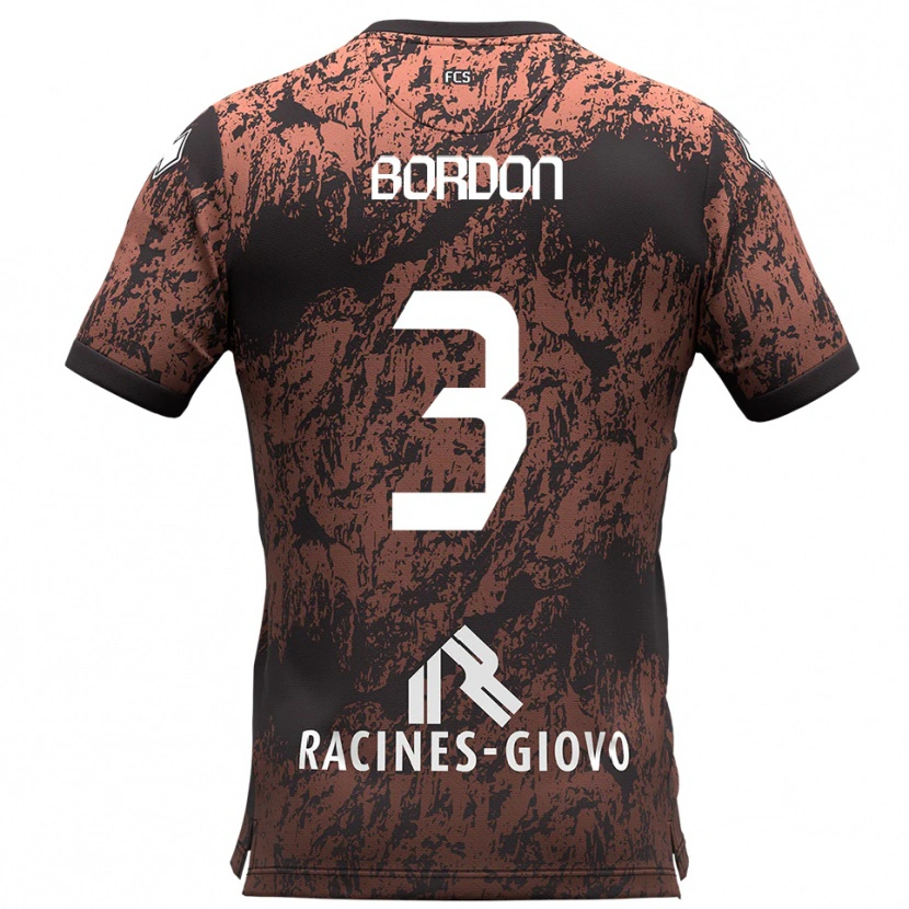 Danxen Män Filipe Bordon #3 Brunt Svart Bortatröja Matchtröjor 2025/26 Tröjor T-Tröja