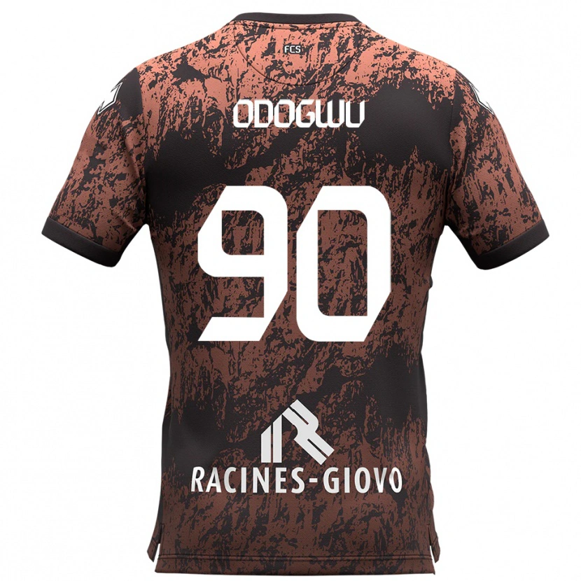 Danxen Män Raphael Odogwu #90 Brunt Svart Bortatröja Matchtröjor 2025/26 Tröjor T-Tröja