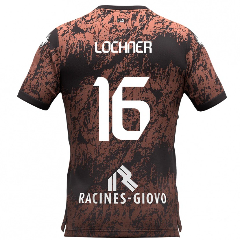 Danxen Män Filippo Lochner #16 Brunt Svart Bortatröja Matchtröjor 2025/26 Tröjor T-Tröja