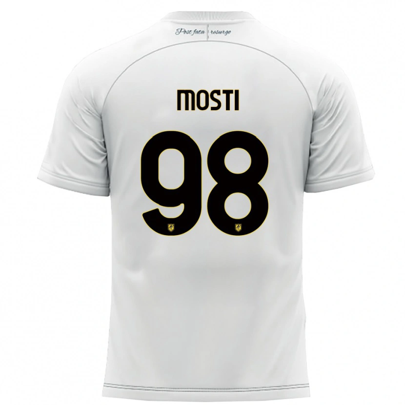Danxen Män Nicola Mosti #98 Vitt Gult Bortatröja Matchtröjor 2025/26 Tröjor T-Tröja