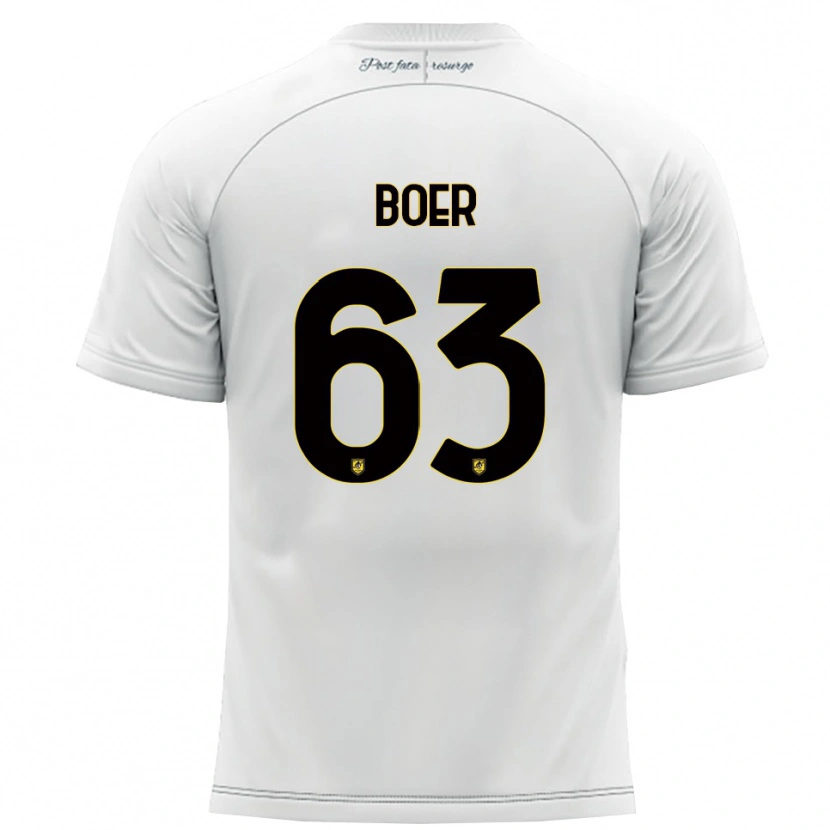 Danxen Män Pietro Boer #63 Vitt Gult Bortatröja Matchtröjor 2025/26 Tröjor T-Tröja