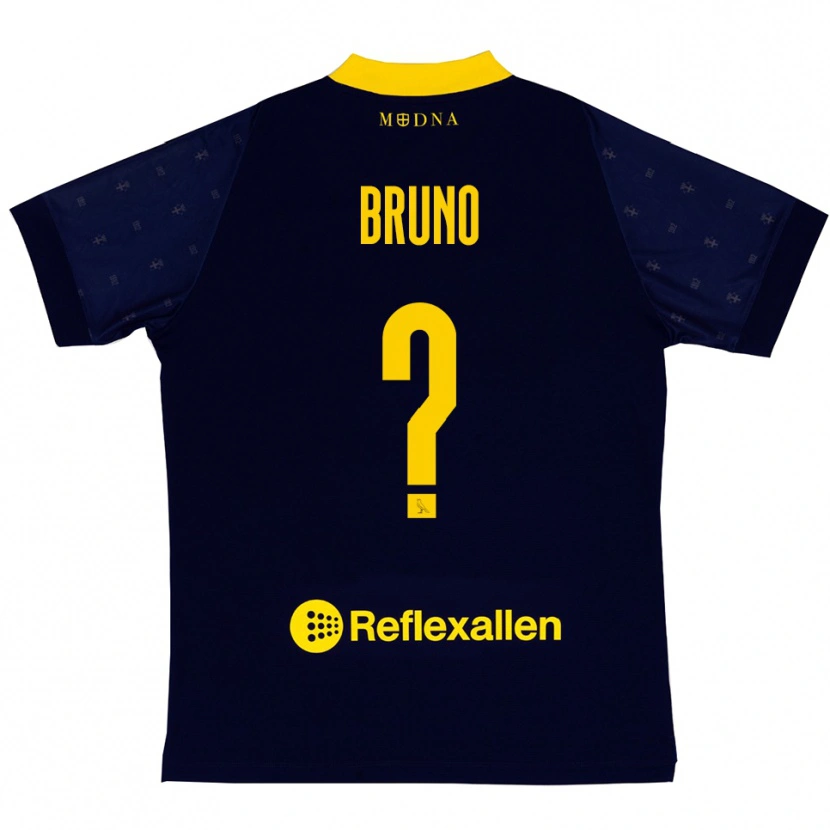 Danxen Män Giovanni Bruno #0 Marinblå Gul Bortatröja Matchtröjor 2025/26 Tröjor T-Tröja