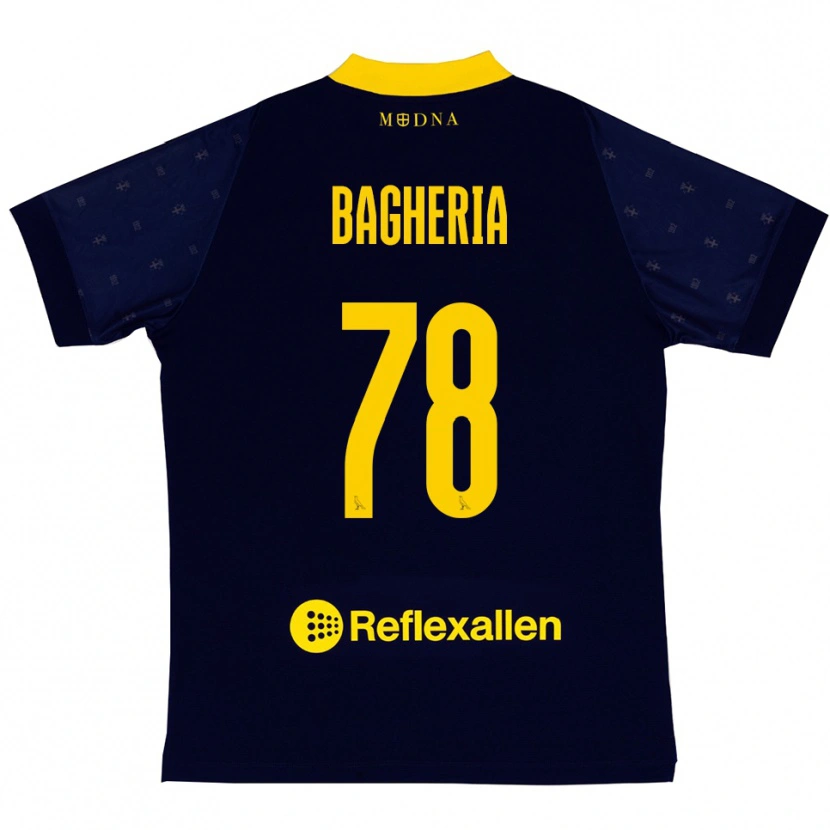 Danxen Män Fabrizio Bagheria #78 Marinblå Gul Bortatröja Matchtröjor 2025/26 Tröjor T-Tröja