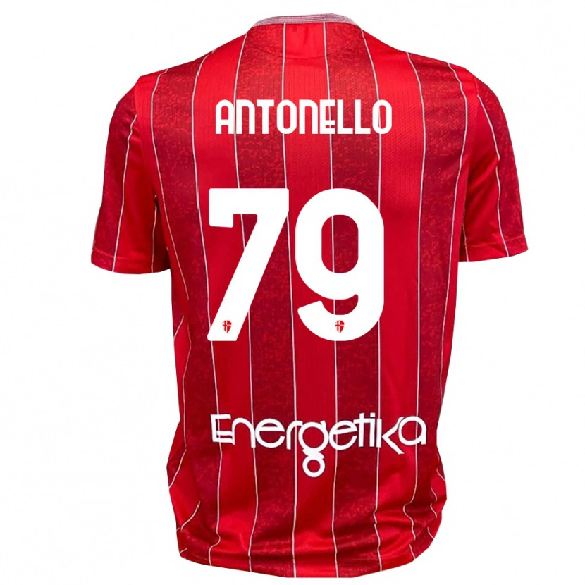 Danxen Män Andrea Antonello #79 Röd Vit Bortatröja Matchtröjor 2025/26 Tröjor T-Tröja