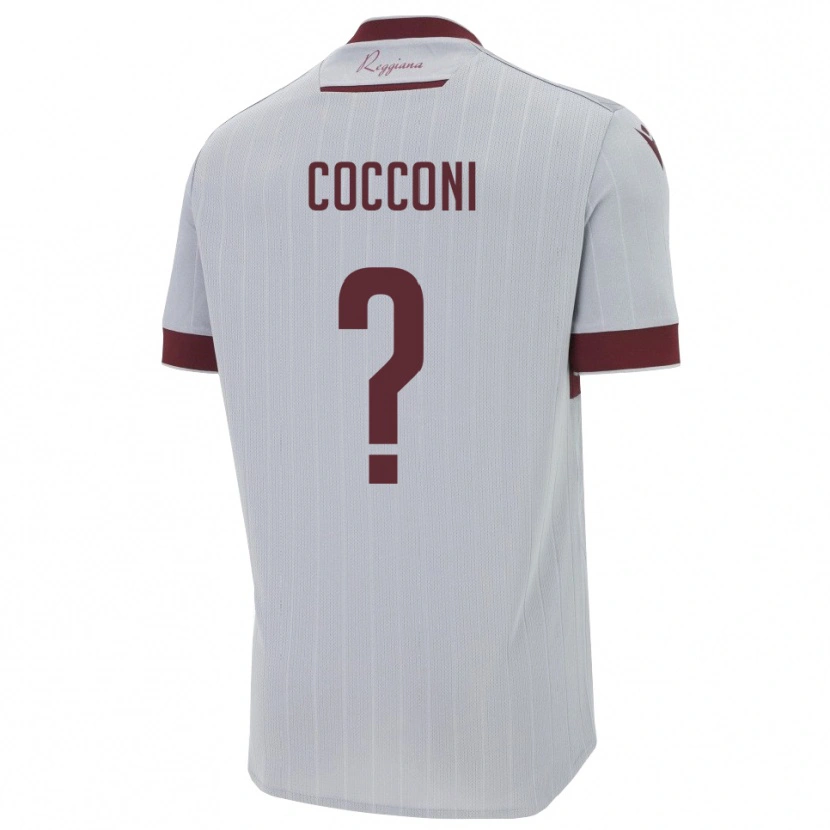 Danxen Män Cocconi Giorgia #0 Bourgogne Vitt Bortatröja Matchtröjor 2025/26 Tröjor T-Tröja